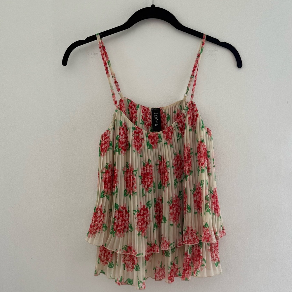 fab'rik Pleated Floral Swing Camisole